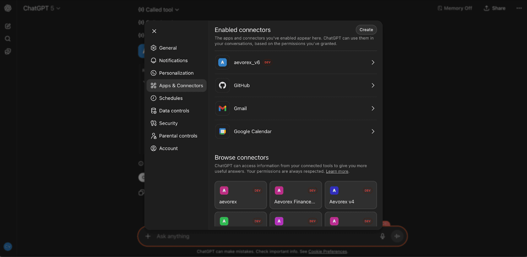 Return to Connectors and Click Create