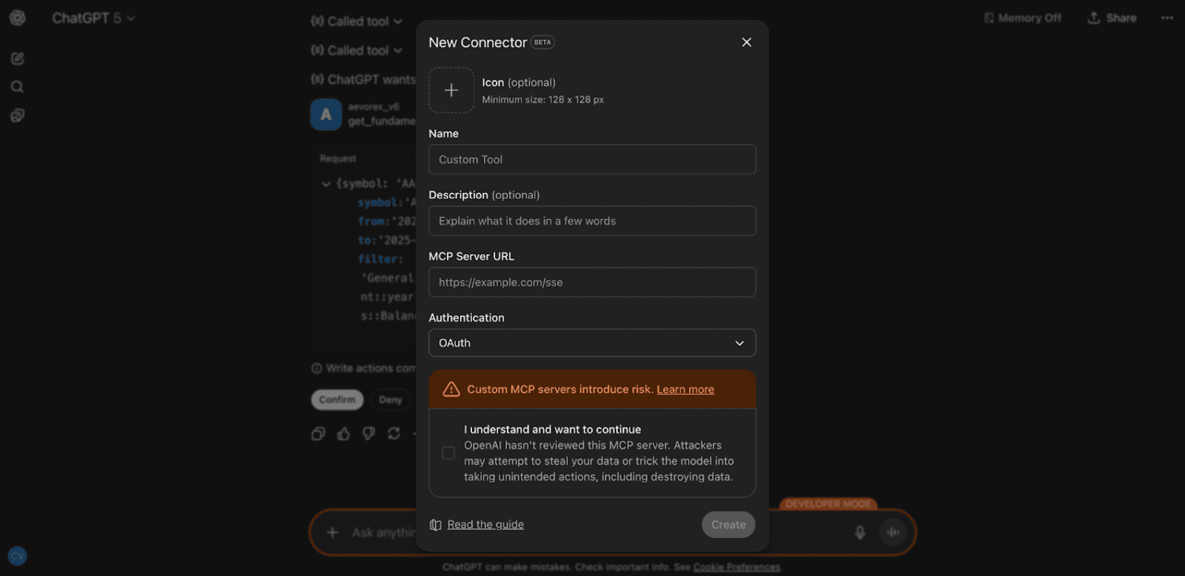 Set Authentication to None
