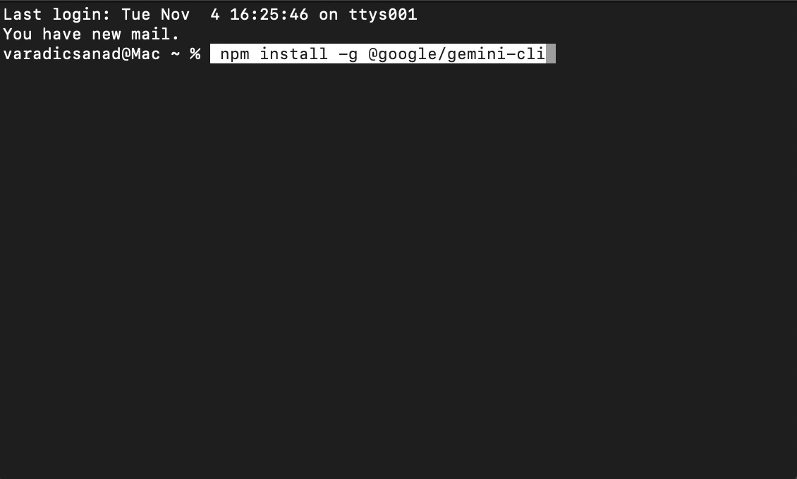 Opening Terminal on macOS